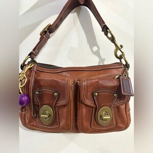 Coach Legacy 65th Anniversary 10328 Turnlock Brown Leather Shoulder Bag.